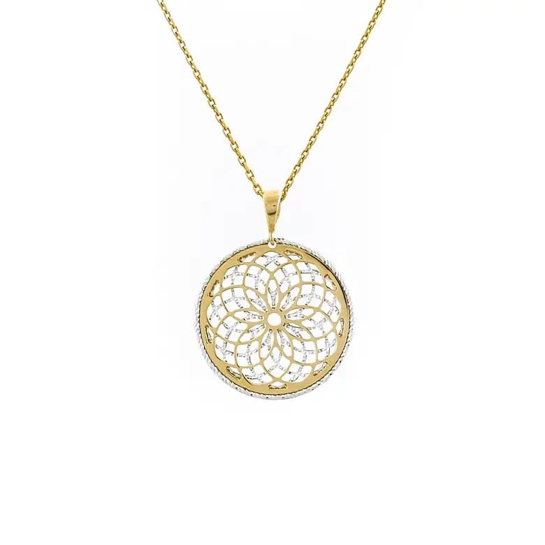 Złota zawieszka ażurowa